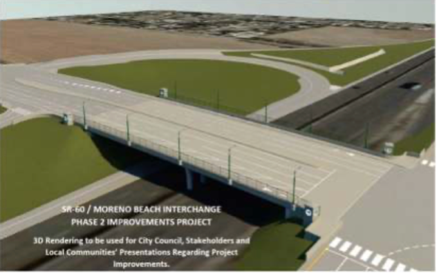 SR-60/Moreno Beach Drive Interchange Construction
